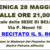RECITA S. ROSARIO – Domenica 28 Maggio 2023 ore 21,00
